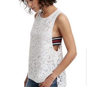 NWT True Religion LACE JERSEY TANK